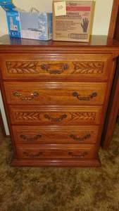 lot 109 image: Highboy Chest, 38 x 50.5 x 19 ( Contents on top not included)