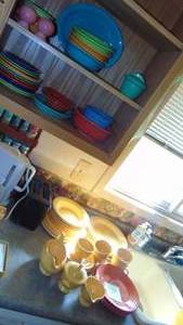 lot 134 image: Selection of Fiesta Ware, New and Old 59 Pcs