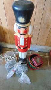 lot 143 image: Selection of Christmas Items, including Vintage Blow Mold
