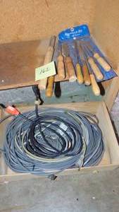 lot 162 image: Chisel Set, Electrical Cords Just One End and Files