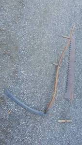 lot 20D image: Primitive Ice Saw and Cutting Scythe