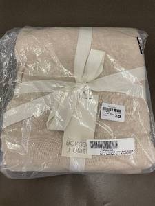 lot 22 image: Bokser Home French Linen and Cotton Duvet Cover Set - Twin XL Putty Heather