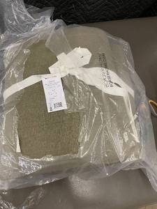 lot 37 image: FullQueen Linen Quilt, 100% French Linen Front