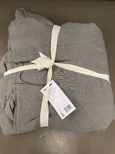 lot 41 image: KingCal King 100 Percent French Linen Duvet Cover - Gray