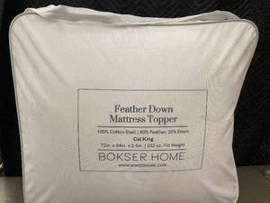 Bokser Home Feather Down Mattress Topper, Cal King