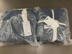 lot 71 image: French Linen King Quilt and Sham Set - Baltic
