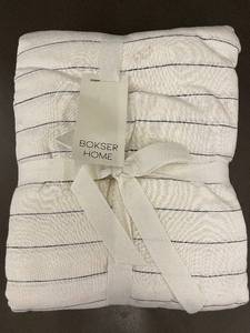 lot 94 image: BOKSER HOME KingCal King Linen Duvet Cover - Stained