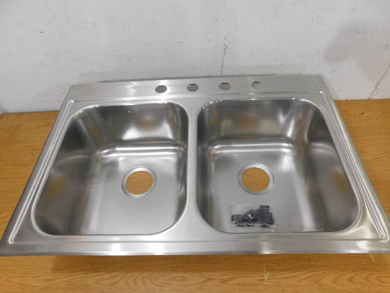 lot 40 image: Elkay Parkway 33 in. Drop-in Single Bowl 20-Gauge Stainless Steel Kitchen Sink