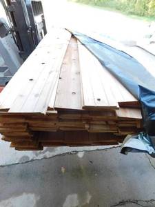 lot 11 image: 1 x 8 Western Red Cedar Thick Butt Bevel Siding  Rough Sawn Finish - 688 Linear Feet