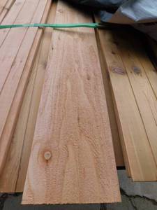 lot 6 image: 1x8 Western Red Cedar Thick Butt Bevel Siding  Rough Sawn Finish - 416 Linear Feet