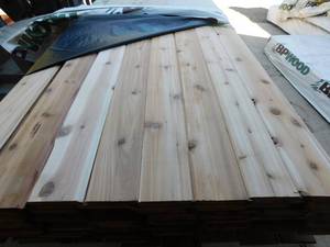 lot 10 image: 1 x 6 Western Red Cedar Tongue & Groove WP-4 V-Groove Gap Reversible - 652 Linear Feet