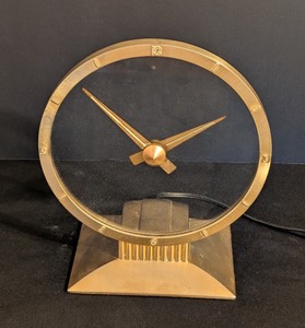 lot 81 image: BR - Jefferson Golden Hour Electric Clock, 9 Inch, Not Working