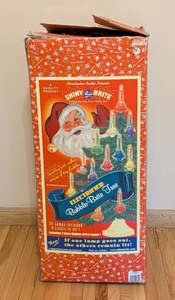 lot 104 image: ML - Like New Vintage Shiny Brite Electrified Bubble-Brite Tree with 20 Multi-Color Lamps in Original Box