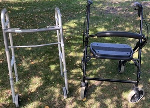 lot 171 image: Pair of Mobility Aids Guardian Walker and Nova Rollator Walker with Seat