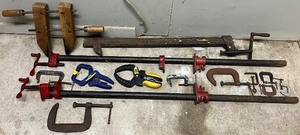 lot 181 image: Collection of Assorted Clamps Woodworking and Metalworking