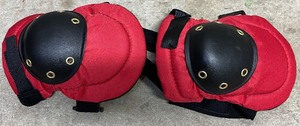 lot 187 image: Pair of Red and Black Protective Knee Pads