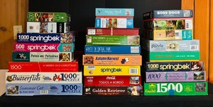 lot 65H image: LL - Lot of 20 Assorted Jigsaw Puzzles, 500 to 1500 Pieces