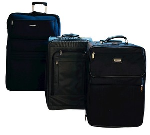 lot 76H image: LL - Set of 3 Wheeled Luggage Suitcases, Moda and Swiss Gear