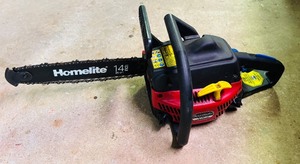 lot 135H image: S - Homelite 3314 14-Inch Chainsaw and 1-Inch Auto Scroller Saw