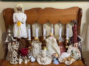 lot 21X image: BR - Collection of Christmas Angel Figurines and Decor Assortment