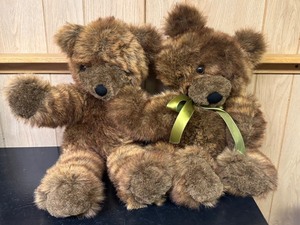 lot 26X image: LL - Pair of Custom Made Faux Fur Teddy Bears
