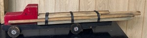 lot 32X image: LL - Vintage Wood Toy Logging Truck