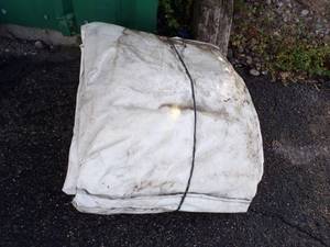 lot 24 image: Large Tarp may have holes or rips good for Woodpile White
