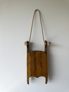 lot 16 image: Hanging Wooden Christmas Sled Decor