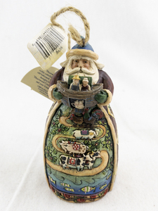 lot 24 image: Jim Shore Heartwood Creek Noahs Ark Santa Ornament