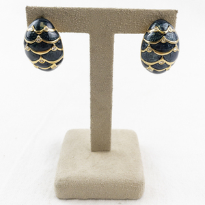 lot 55 image: Joan Rivers Faberge Egg Style Clip-On Earrings