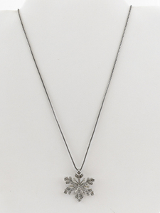 lot 63 image: Sterling Silver Snowflake Pendant Necklace by OTC International