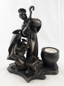 lot 81 image: Partylite Holy Night Tealight Holder Nativity Scene