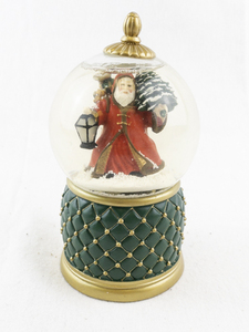 lot 92 image: Mr. Christmas Valerie Park Hill Santa Snowglobe with Music Box