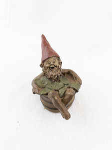 lot 111 image: 1983 Tom Clark Whimsical Garden Gnome Figurine in Barrel
