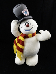 lot 121 image: Animated Frosty the Snowman Plush with Scarf and Top Hat