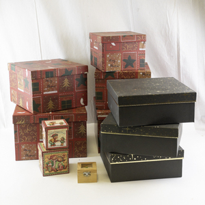 lot 158 image: Holiday and Decorative Gift Box Collection Assorted Sizes