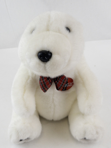 lot 15E image: 1999 Coca-Cola Plush Polar Bear with Tartan Bow Tie
