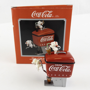 lot 15J image: 1990 Coca-Cola Ice Chest Ornament with Mice by Enesco in Box