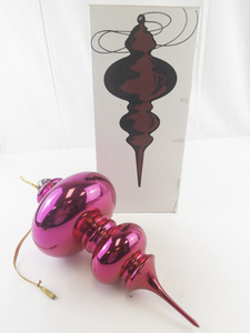 lot 16G image: Department 56 Mercury Glass Jumbo Finial Ornament with Box
