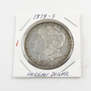 lot 1 image: 1878-S Morgan Silver Dollar Coin