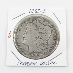 lot 6 image: 1883-S Morgan Silver Dollar Coin