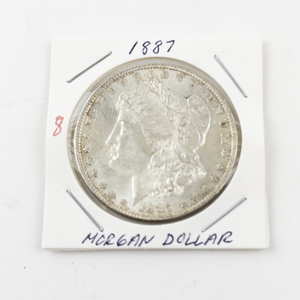lot 8 image: 1887 Morgan Silver Dollar Coin