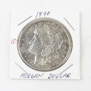 lot 10 image: 1890 Morgan Silver Dollar Coin