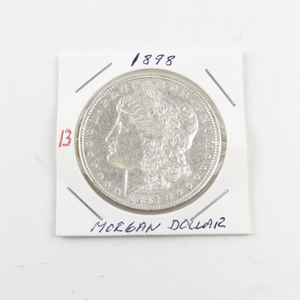 lot 13 image: 1898 Morgan Silver Dollar Coin