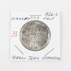 lot 33 image: 1926-S Oregon Trail Memorial Commemorative Half Dollar