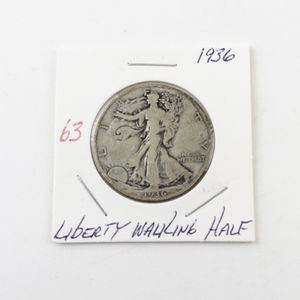 lot 63 image: 1936 Liberty Walking Half Dollar Coin