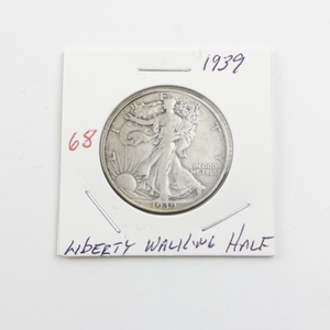 lot 68 image: 1939 Liberty Walking Half Dollar Silver Coin