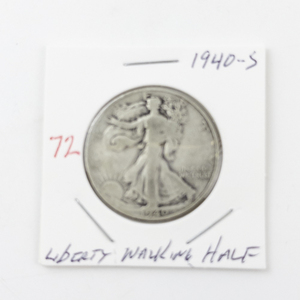 lot 72 image: 1940-S Walking Liberty Half Dollar Coin