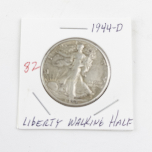 lot 82 image: 1944-D Liberty Walking Half Dollar Coin