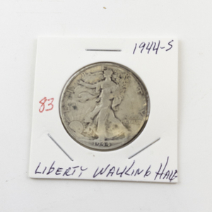 lot 83 image: 1944-S Walking Liberty Half Dollar Silver Coin